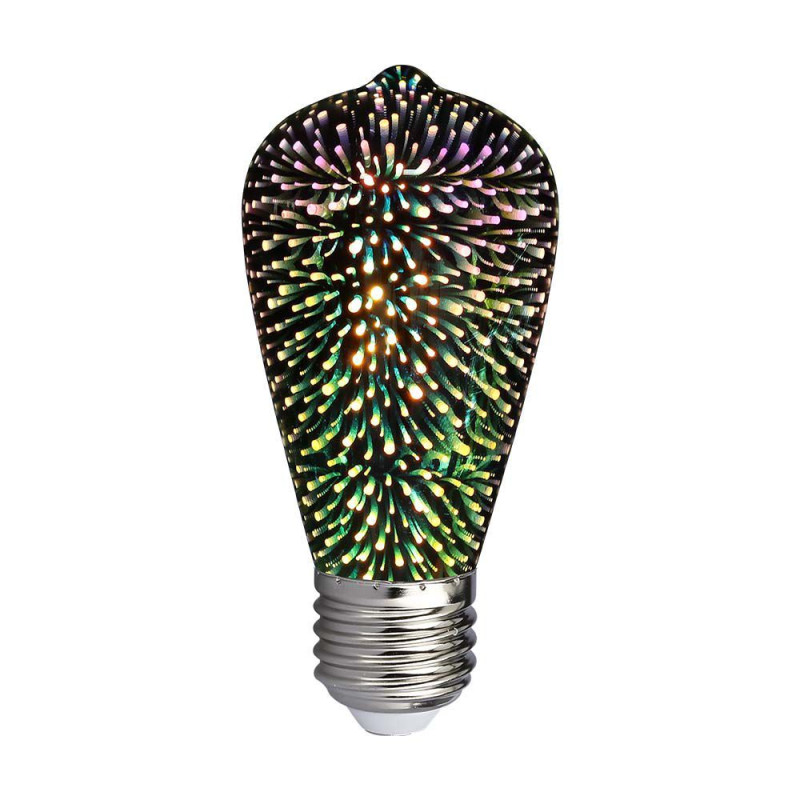 V-TAC LED žiarovka E27 ST64 3W teplá biela 3D filament