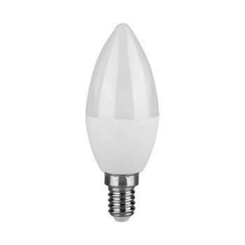 V-TAC LED žiarovka E14 C37 3,7W studená biela
