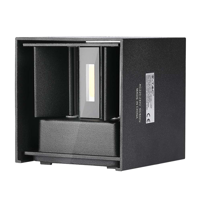 V-TAC LED svietidlo 5W denná biela štvorcové čierne IP65