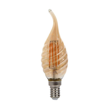 V-TAC LED žiarovka E14 C37 2200K filament amber twist