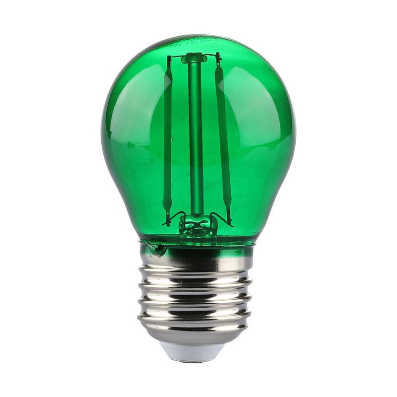 V-TAC LED žiarovka E27 G45 2W zelená filament
