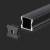 V-TAC hliníkový profil pre LED pásy 2000x17,2x14,4mm čierny povrchový - 2m