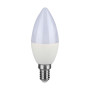 V-TAC LED žiarovka E14 C37 2,9W teplá biela