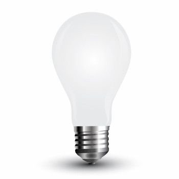 V-TAC LED žiarovka E27 A60 4W studená biela filament milky
