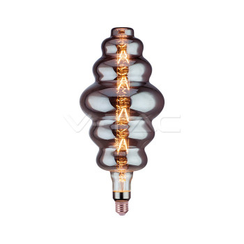 V-TAC LED žiarovka E27 S180 8W 2200K filament smoke stmievateľná