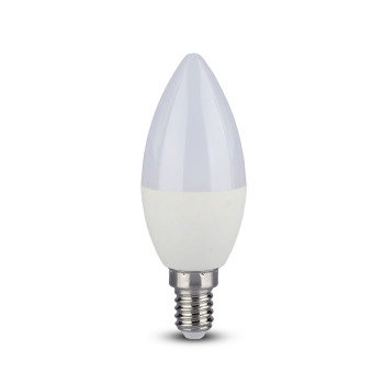 V-TAC LED žiarovka - E14 C37 5,5W teplá biela CRI 95+